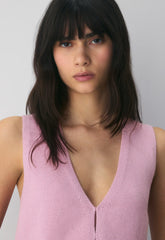 Cotton Charm™ Basque Sweater Vest - SWEET PEA PURPLE
