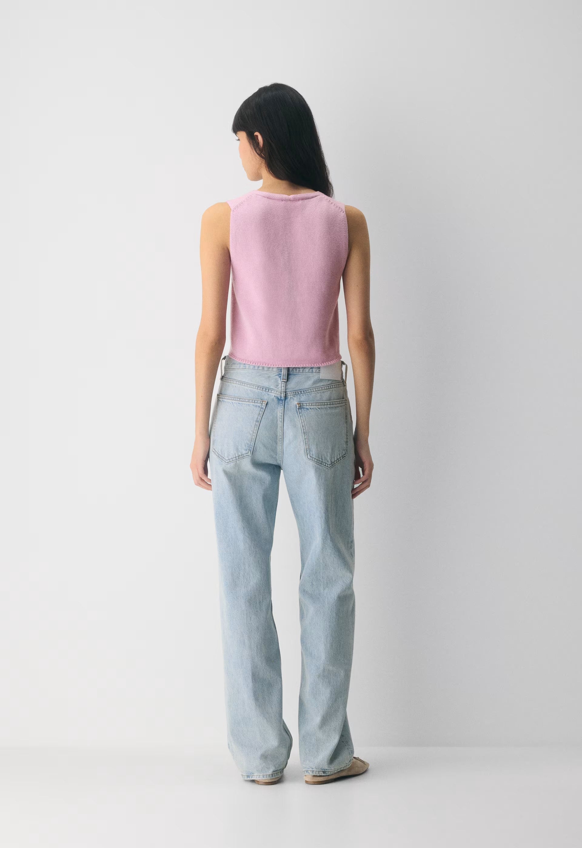 Cotton Charm™ Basque Sweater Vest - SWEET PEA PURPLE