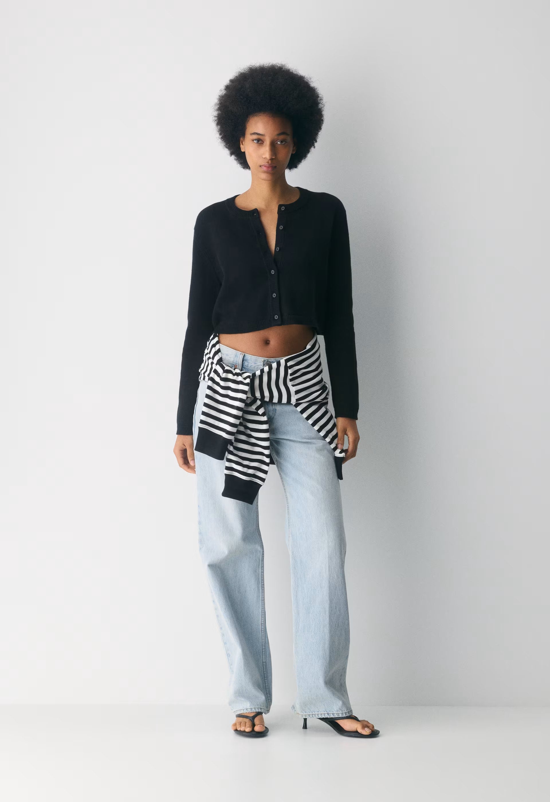 Cotton Charm™ Sicily Cardigan - BLACK