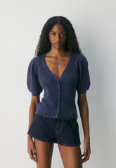 Cotton Charm™ Fika Cardigan - HARBOUR NAVY
