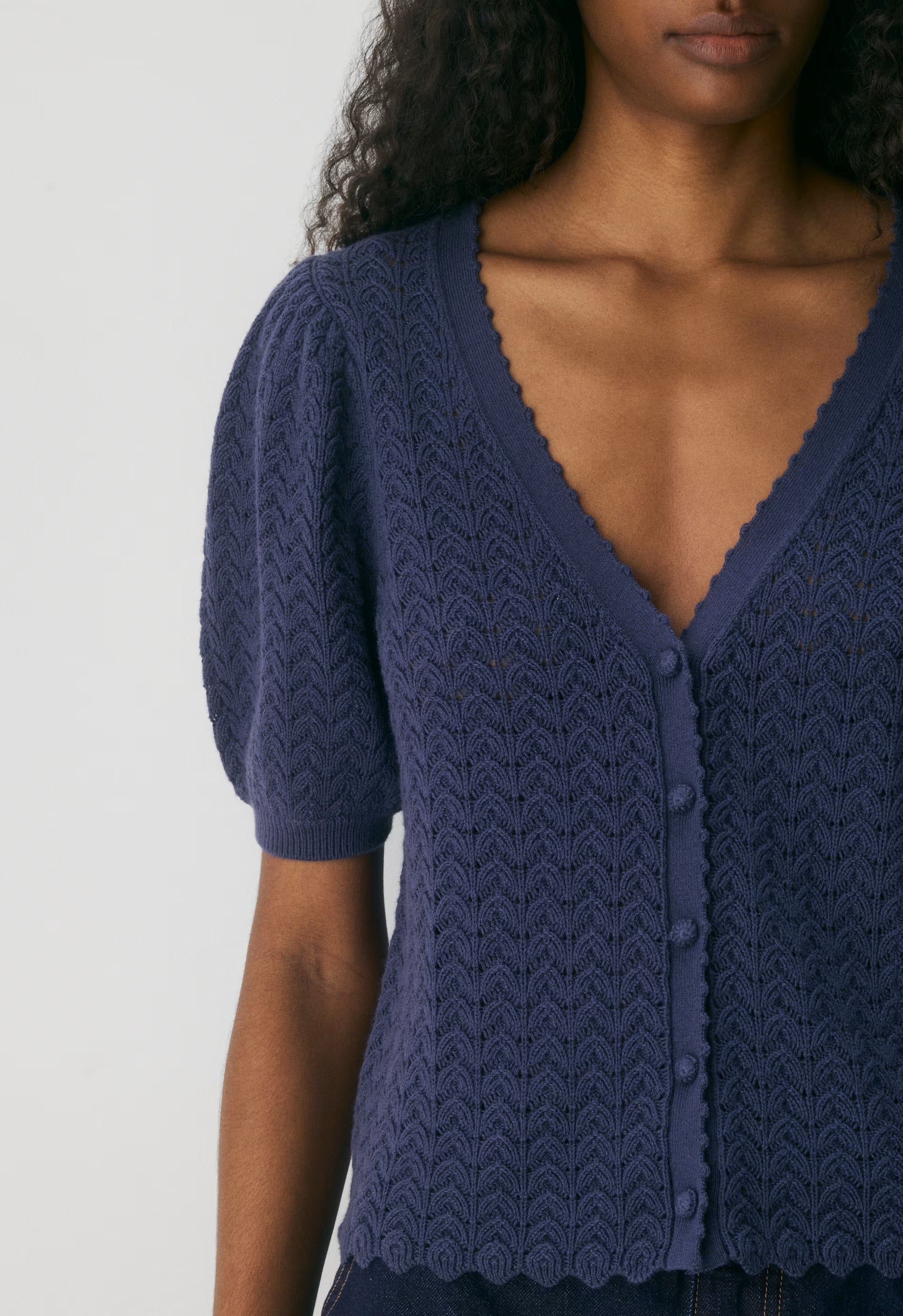Cotton Charm™ Fika Cardigan - HARBOUR NAVY