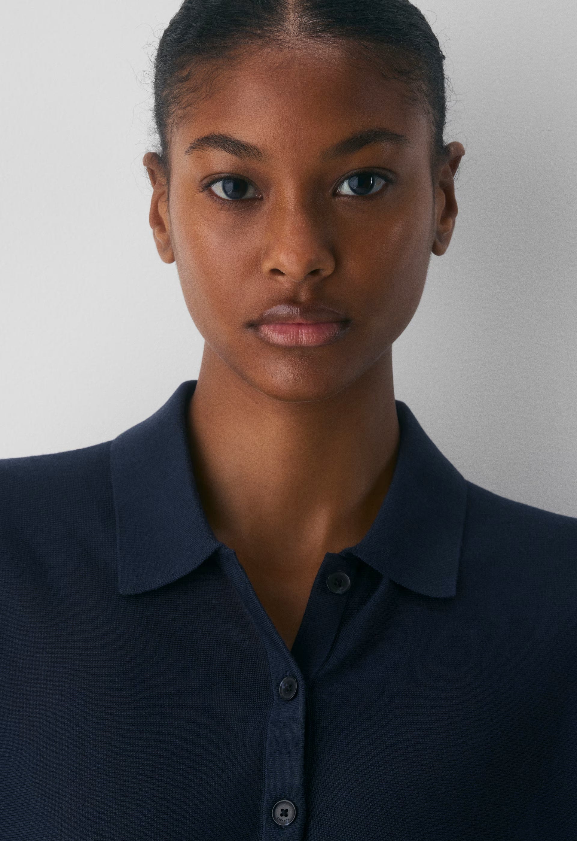 Steno Polo Sweater - CLOUDED WHITE