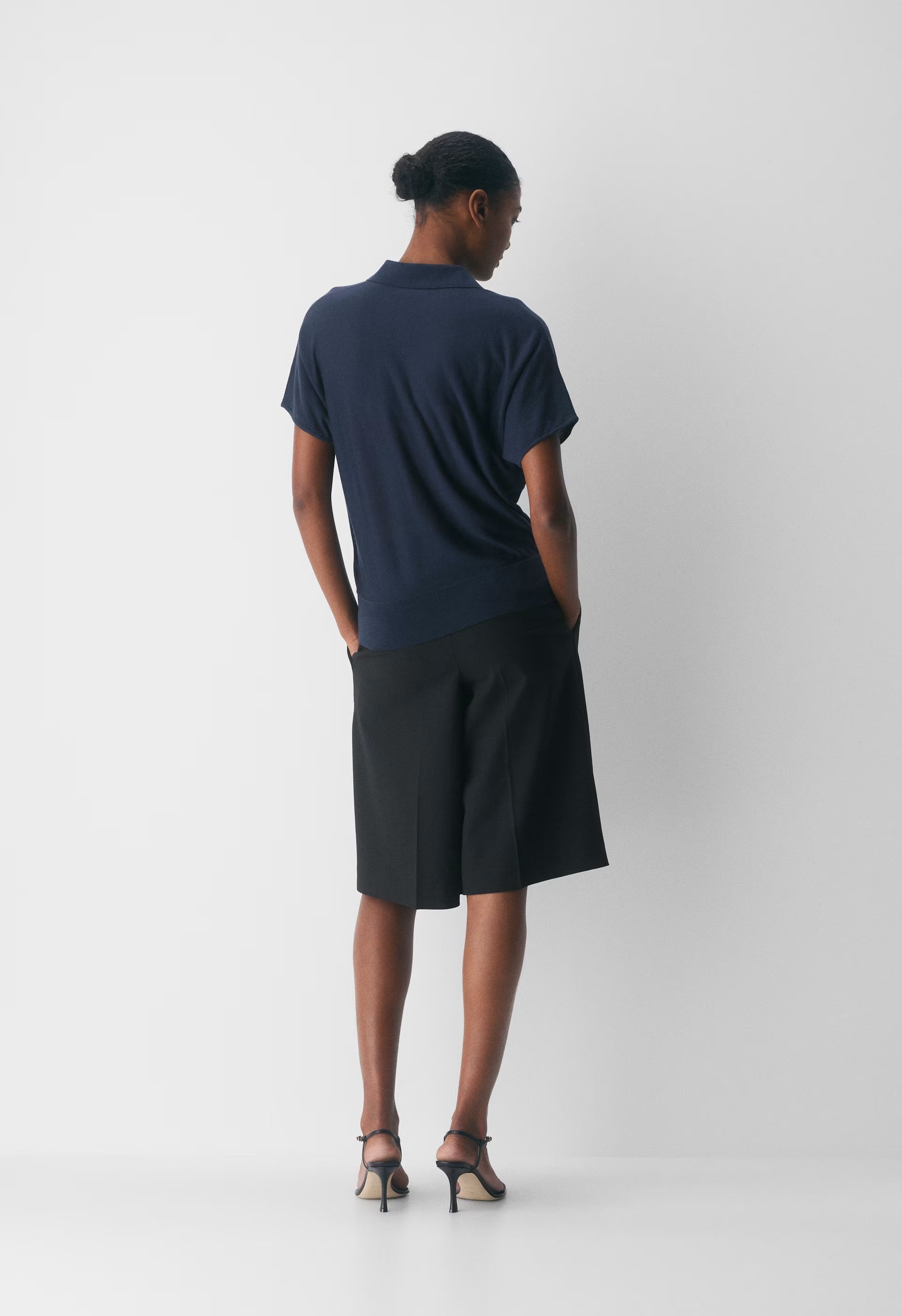 Steno Polo Sweater - CLOUDED WHITE