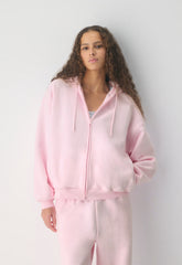Cozy Sweatfleece Mega Zip Hoodie - VILLA PINK