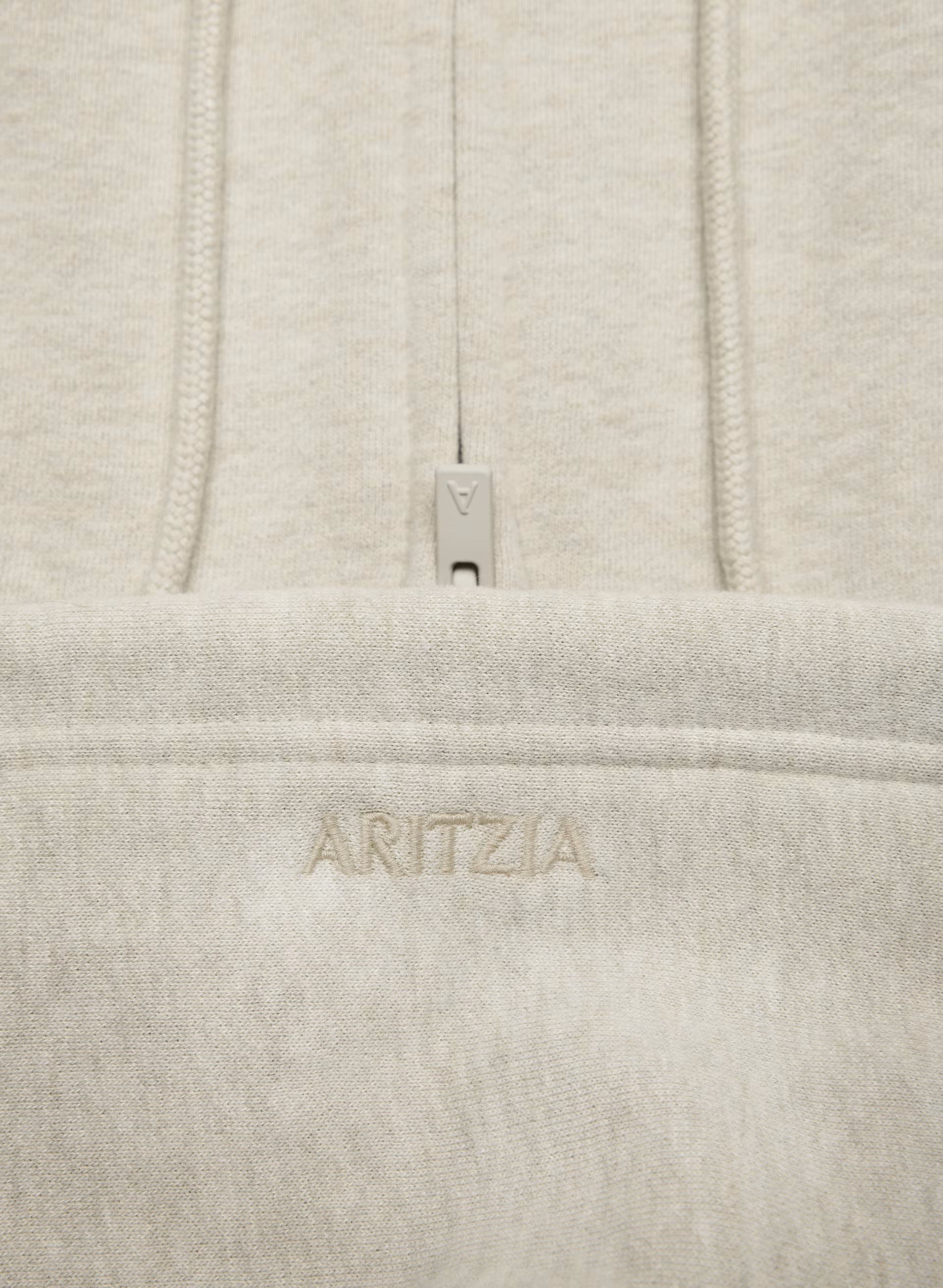 Cozy Sweatfleece Mega Zip Hoodie - HEATHER ECRU