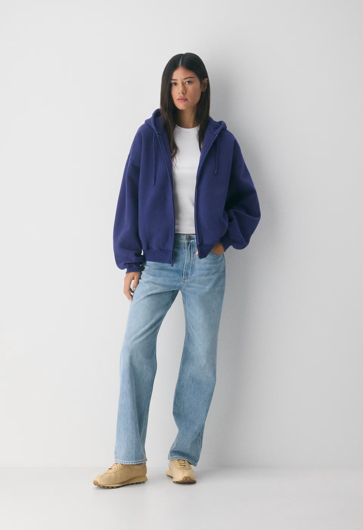 Cozy Sweatfleece Mega Zip Hoodie - HARBOUR NAVY