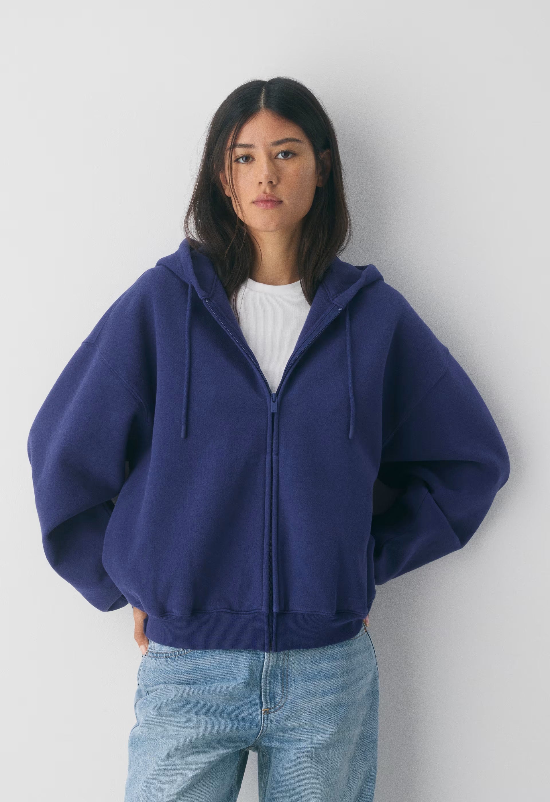Cozy Sweatfleece Mega Zip Hoodie - HARBOUR NAVY