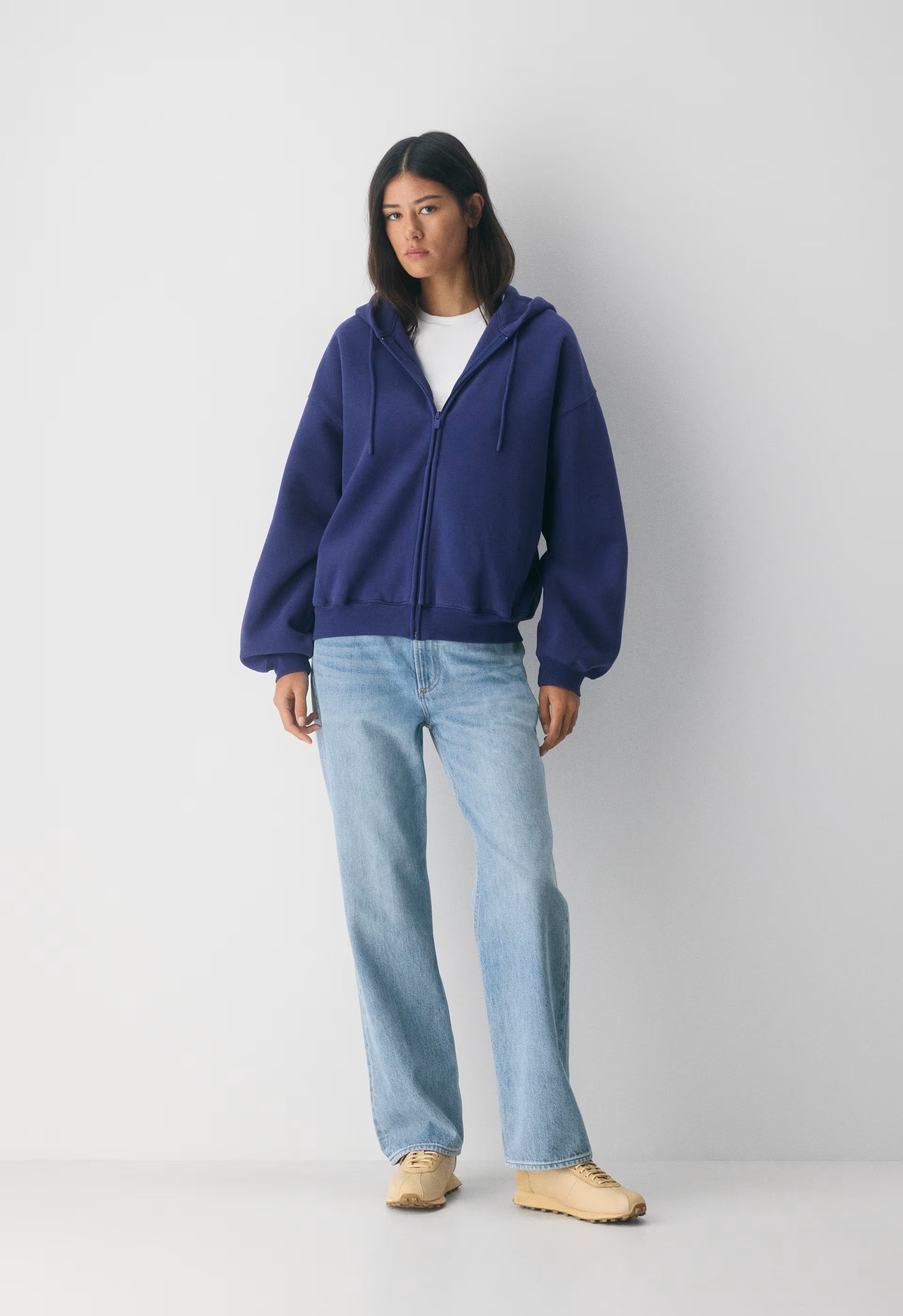 Cozy Sweatfleece Mega Zip Hoodie - HARBOUR NAVY