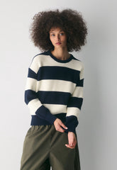 Servo Sweater - LT BIRCH/ ADMIRAL