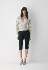 Golightly Cardigan - Wonder Yarn - LT BIRCH/ ADMIRAL