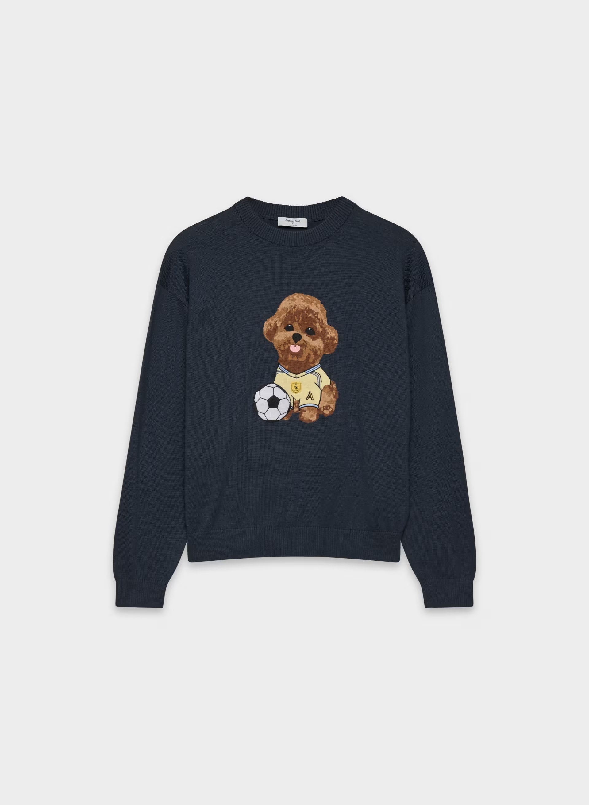 Cotton Charm™ Prep Icon Sweater - ADMIRAL/BROWN