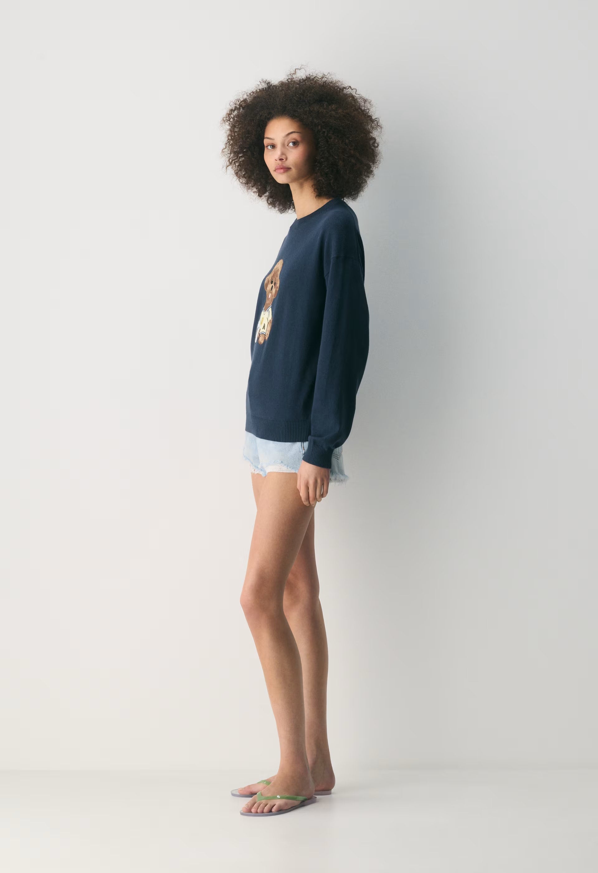 Cotton Charm™ Prep Icon Sweater - ADMIRAL/BROWN
