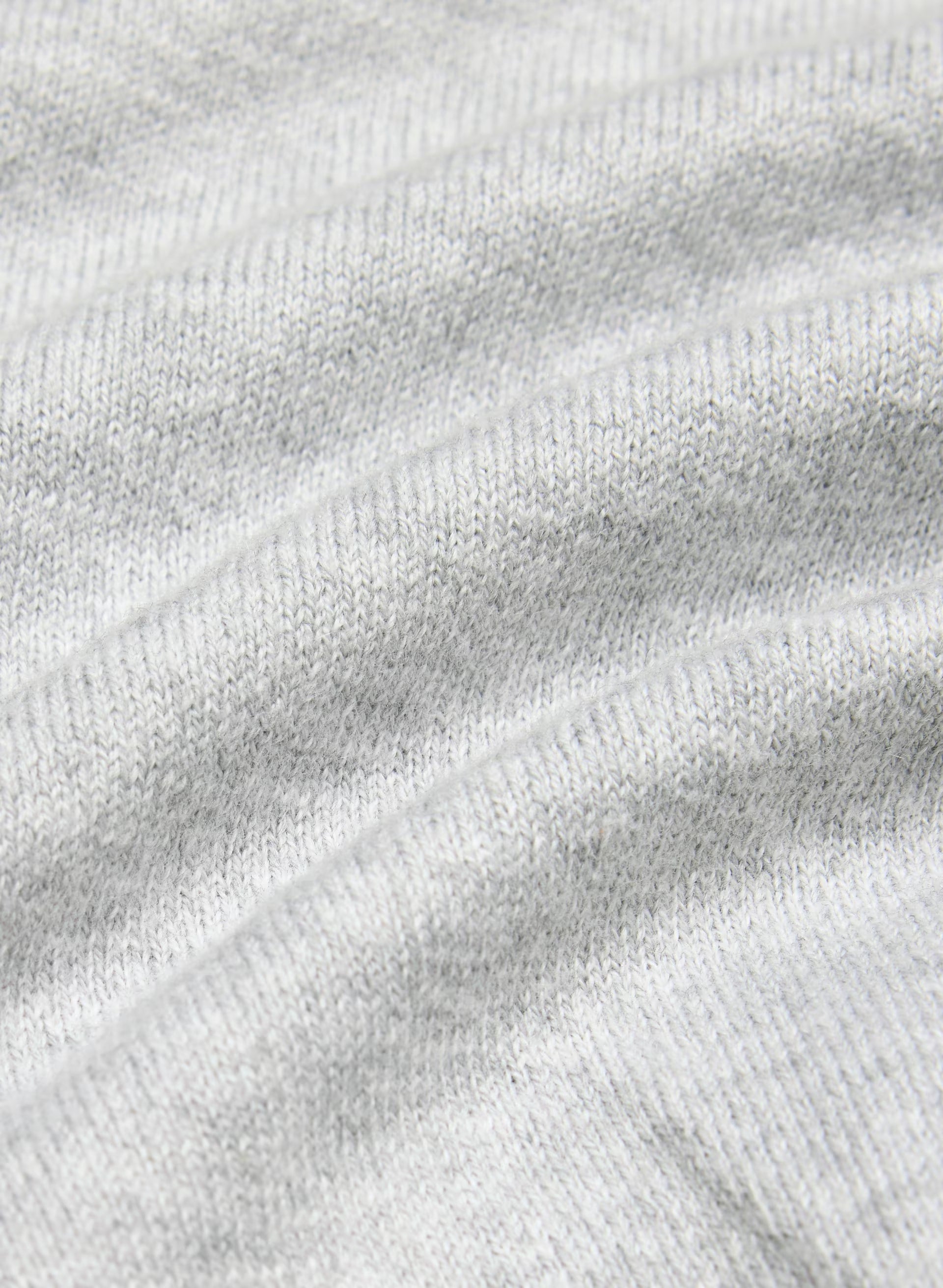 Cotton Charm™ Prep Icon Sweater - HTHR CHROME /BROWN