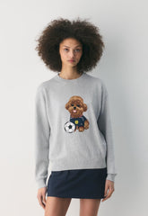 Cotton Charm™ Prep Icon Sweater - HARBOUR NAVY/ BROWN