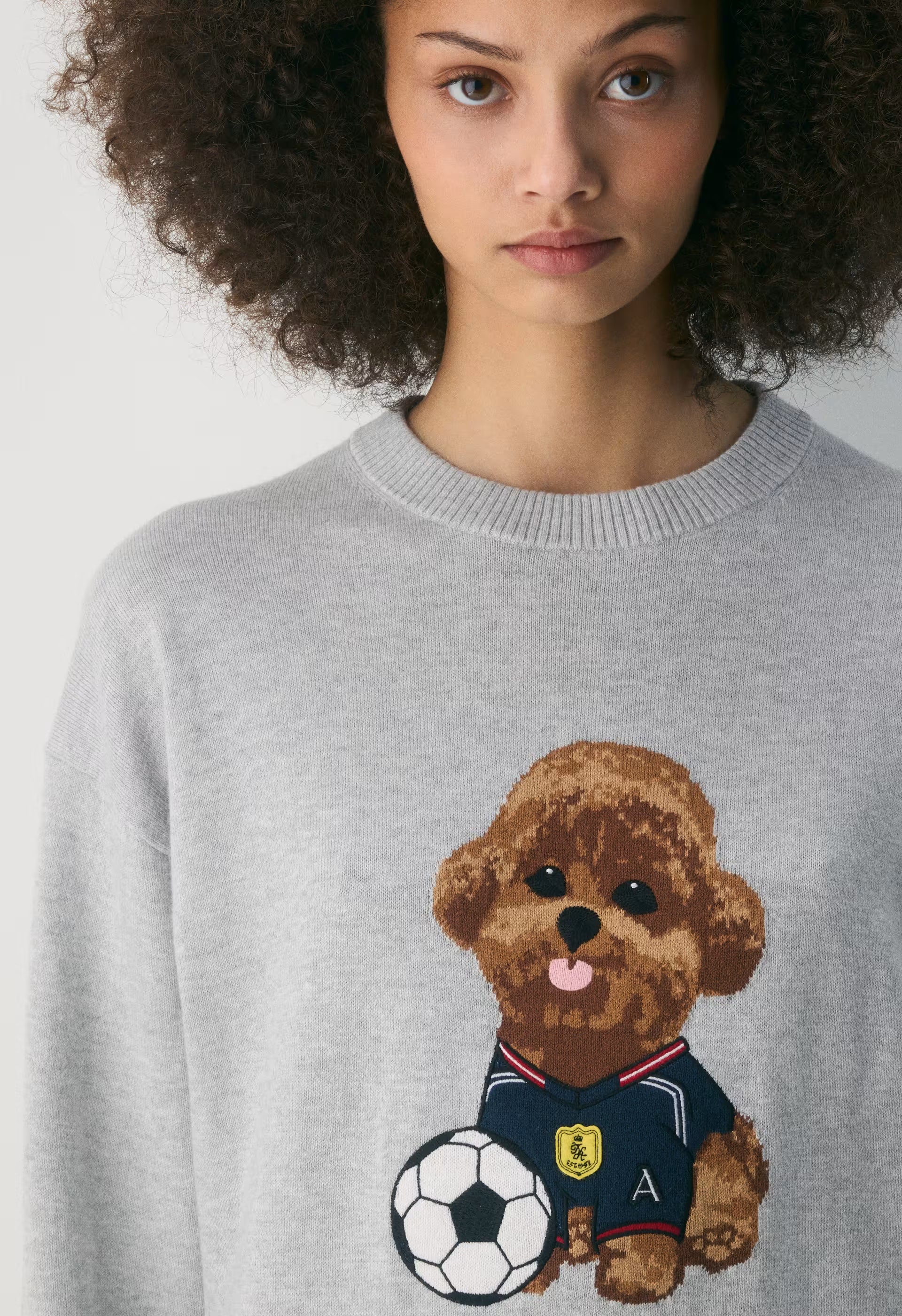 Cotton Charm™ Prep Icon Sweater - HARBOUR NAVY/ BROWN