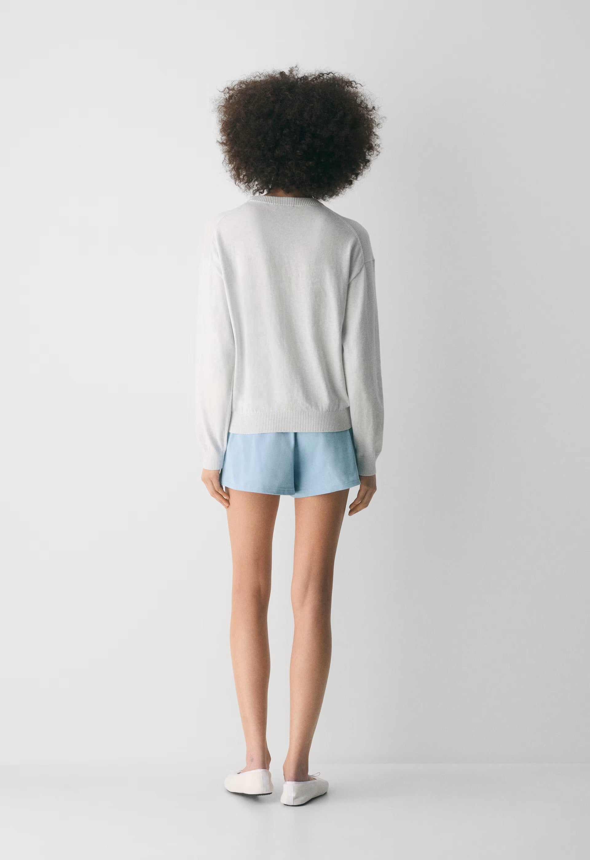 Cotton Charm™ Prep Icon Sweater - HTHR CLD WT/FLSHNG RD