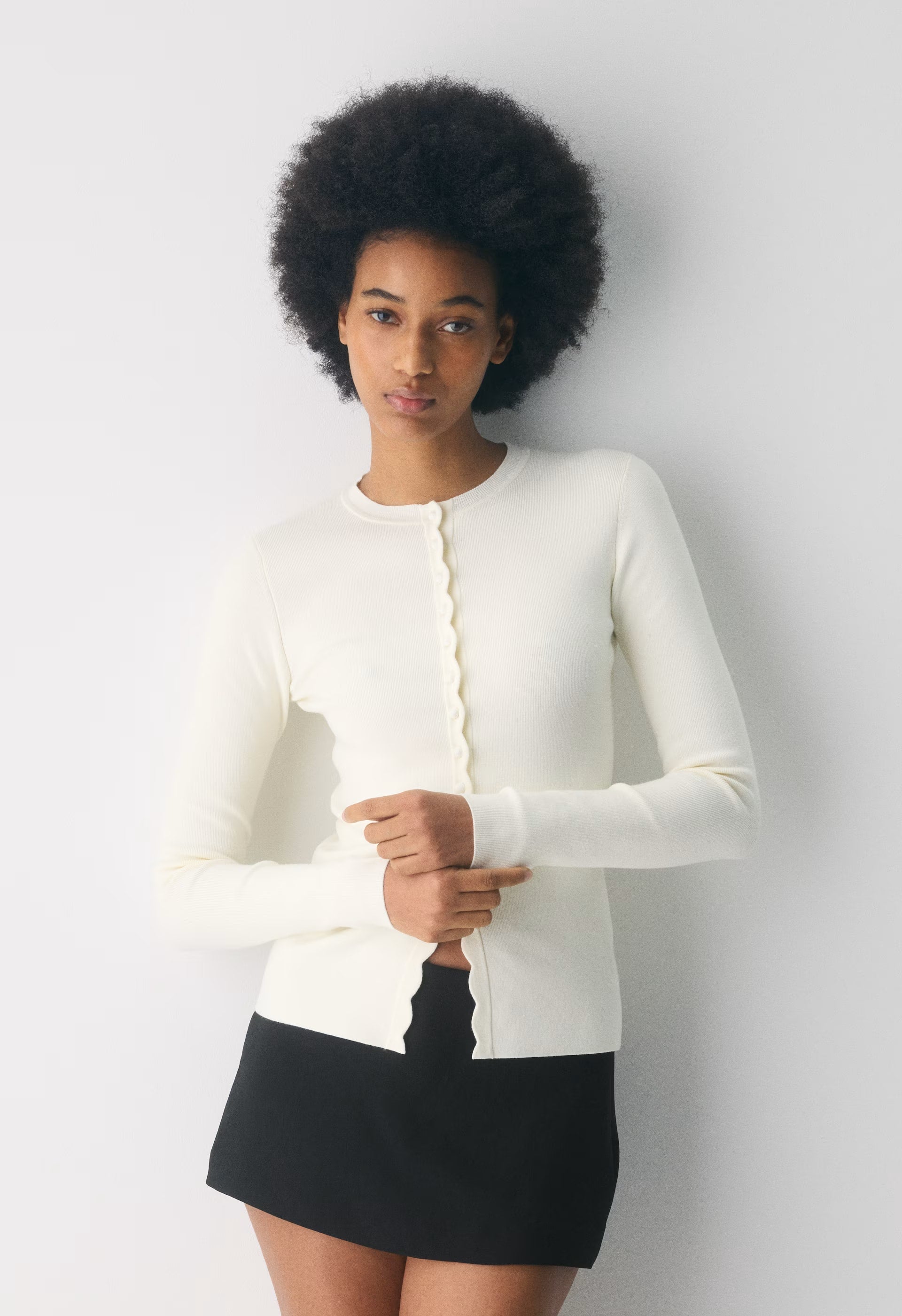 Shelly Cardigan - Wonder Yarn - LIGHT BIRCH