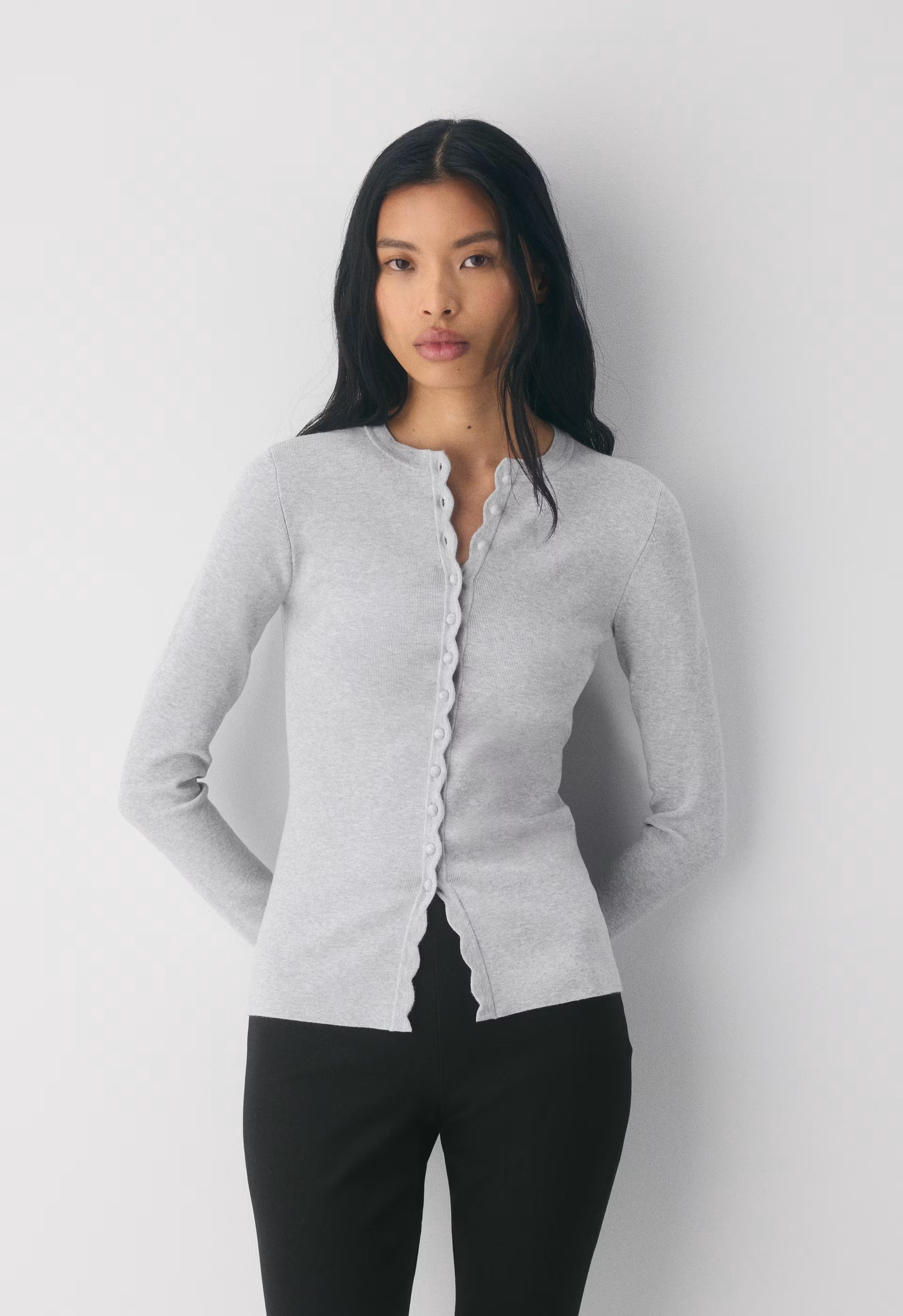 Shelly Cardigan - Wonder Yarn - HEATHER CHROME