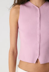Croquet Sweater Vest - Wonder Yarn - SWEET PEA PURPLE