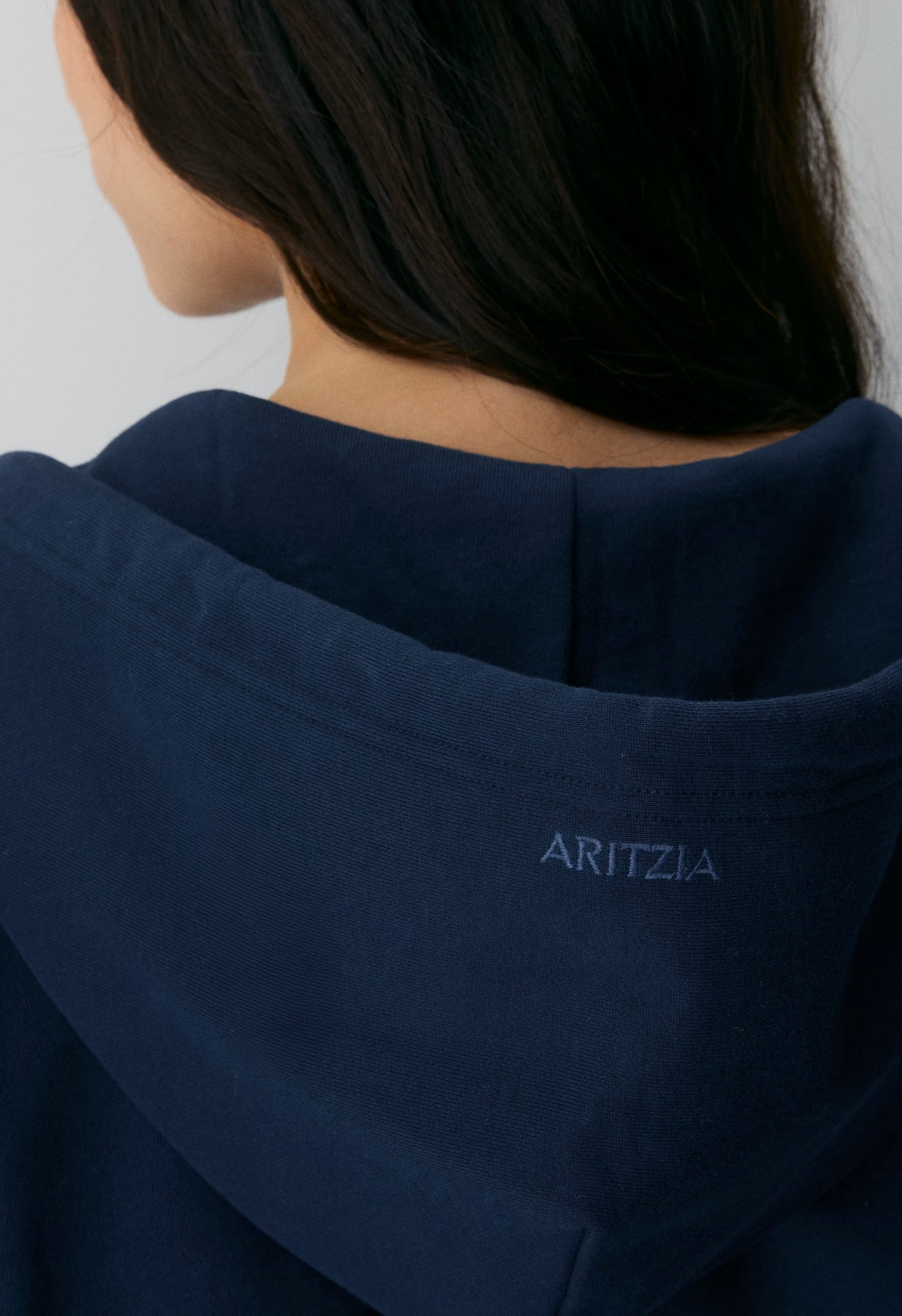 Terry Sweatfleece Boyfriend Boxy Zip Hoodie - ADMIRAL