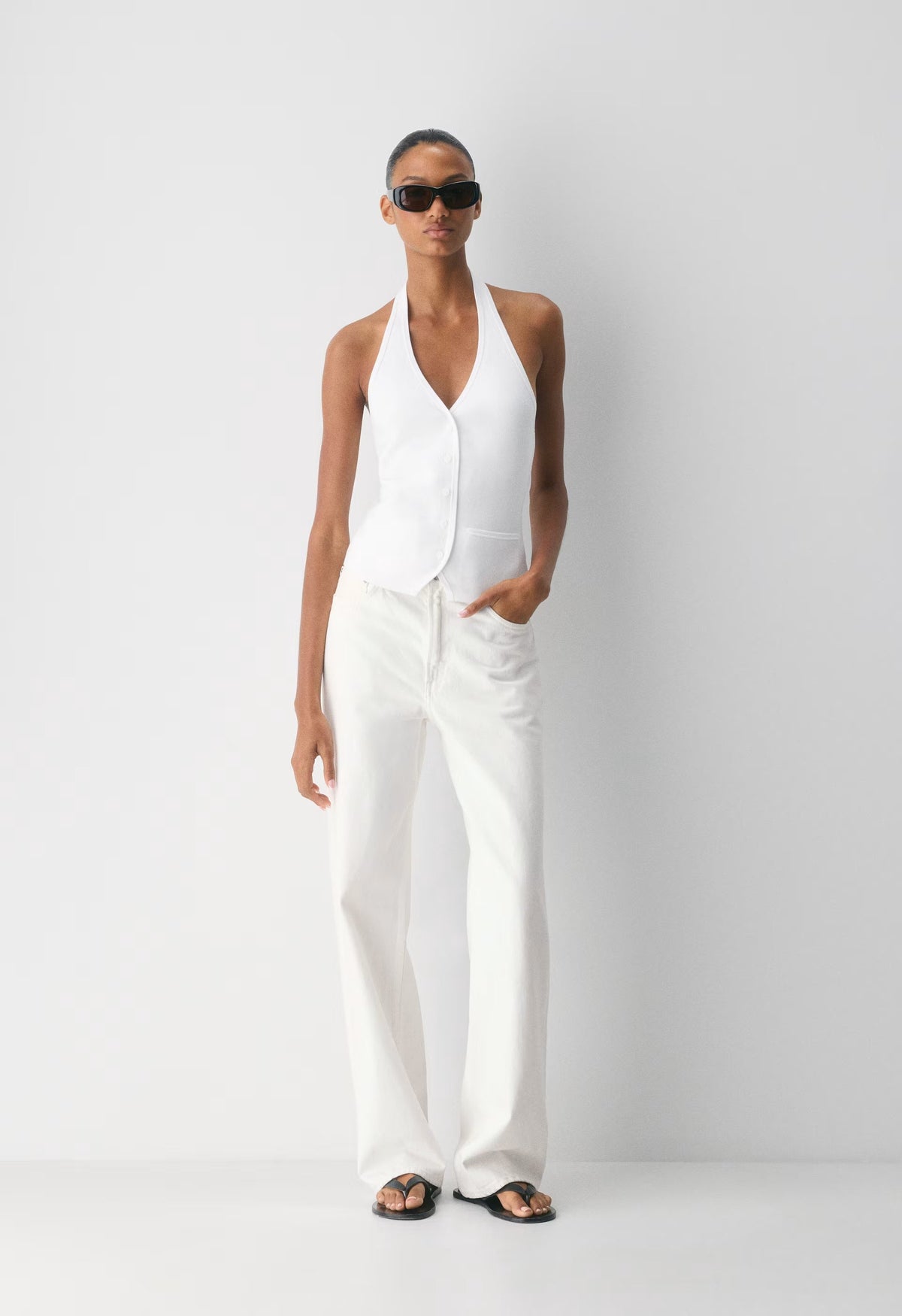 Territory Vest - Wonder Yarn - WHITE