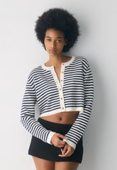 Cotton Charm™ Sicily Cardigan - LT BIRCH/ ADMIRAL