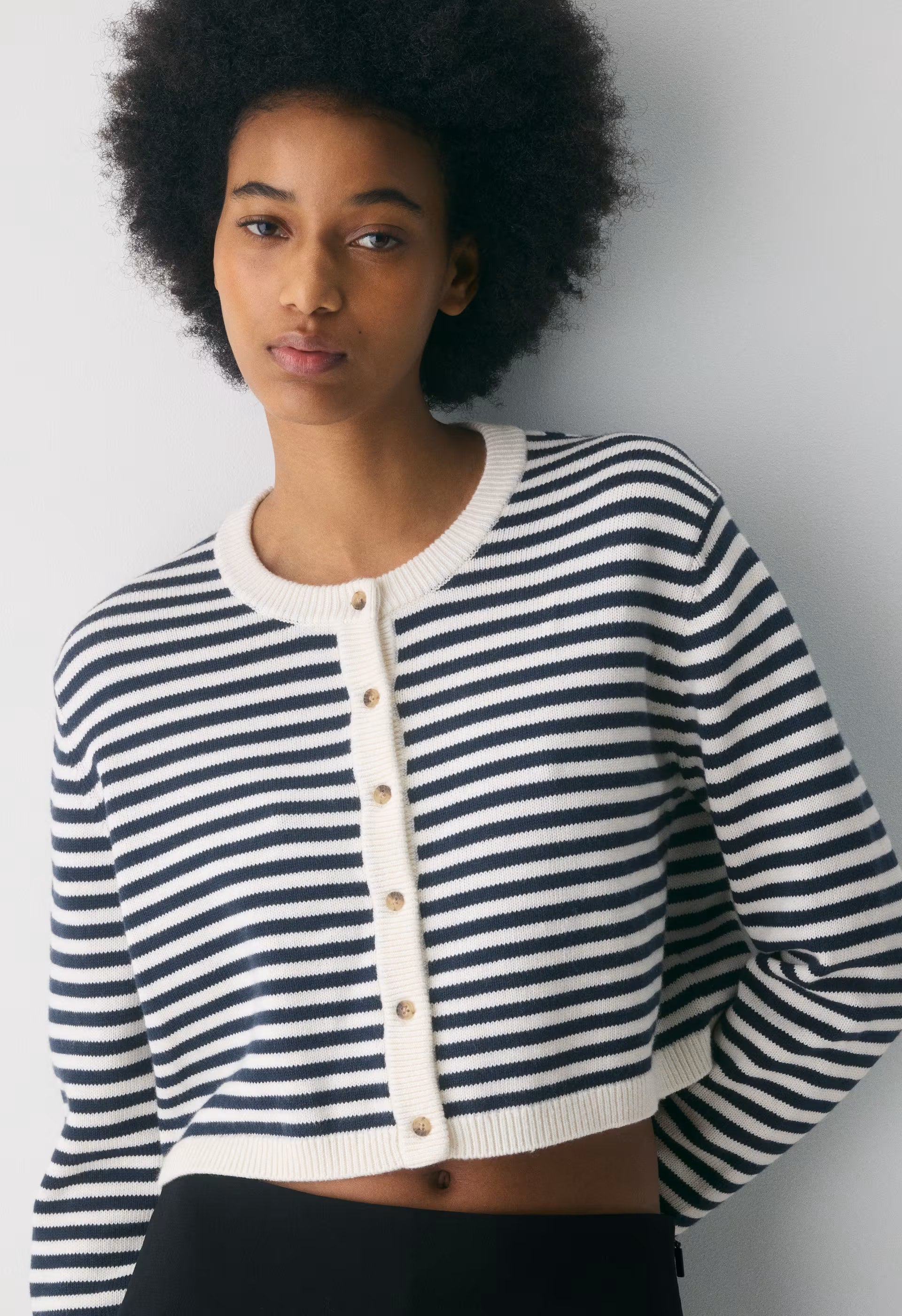 Cotton Charm™ Sicily Cardigan - LT BIRCH/ ADMIRAL