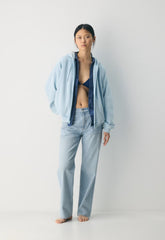 Cozy Sweatfleece Mega Zip Hoodie - NO-STRESS BEACH BLUE