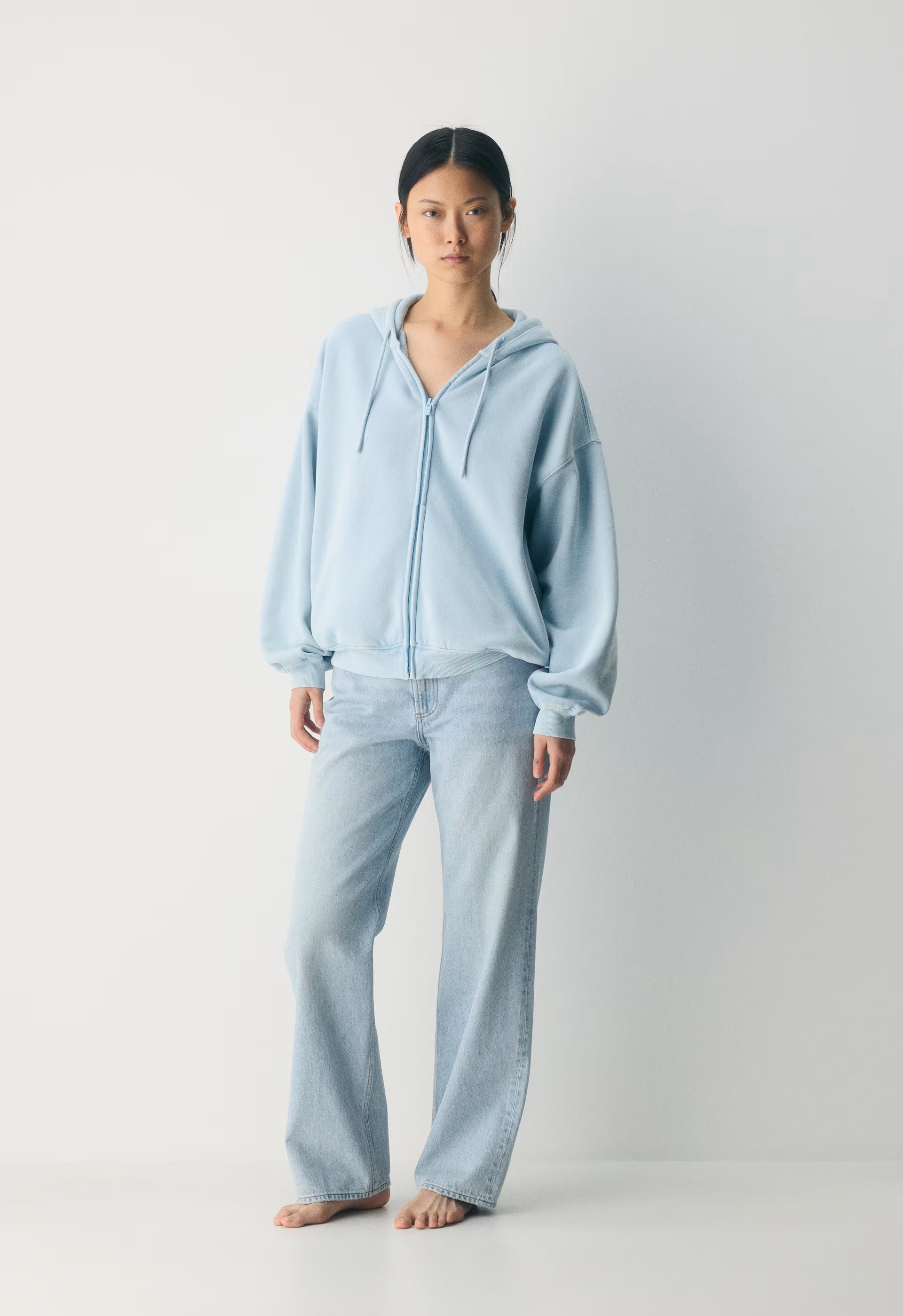 Cozy Sweatfleece Mega Zip Hoodie - NO-STRESS BEACH BLUE