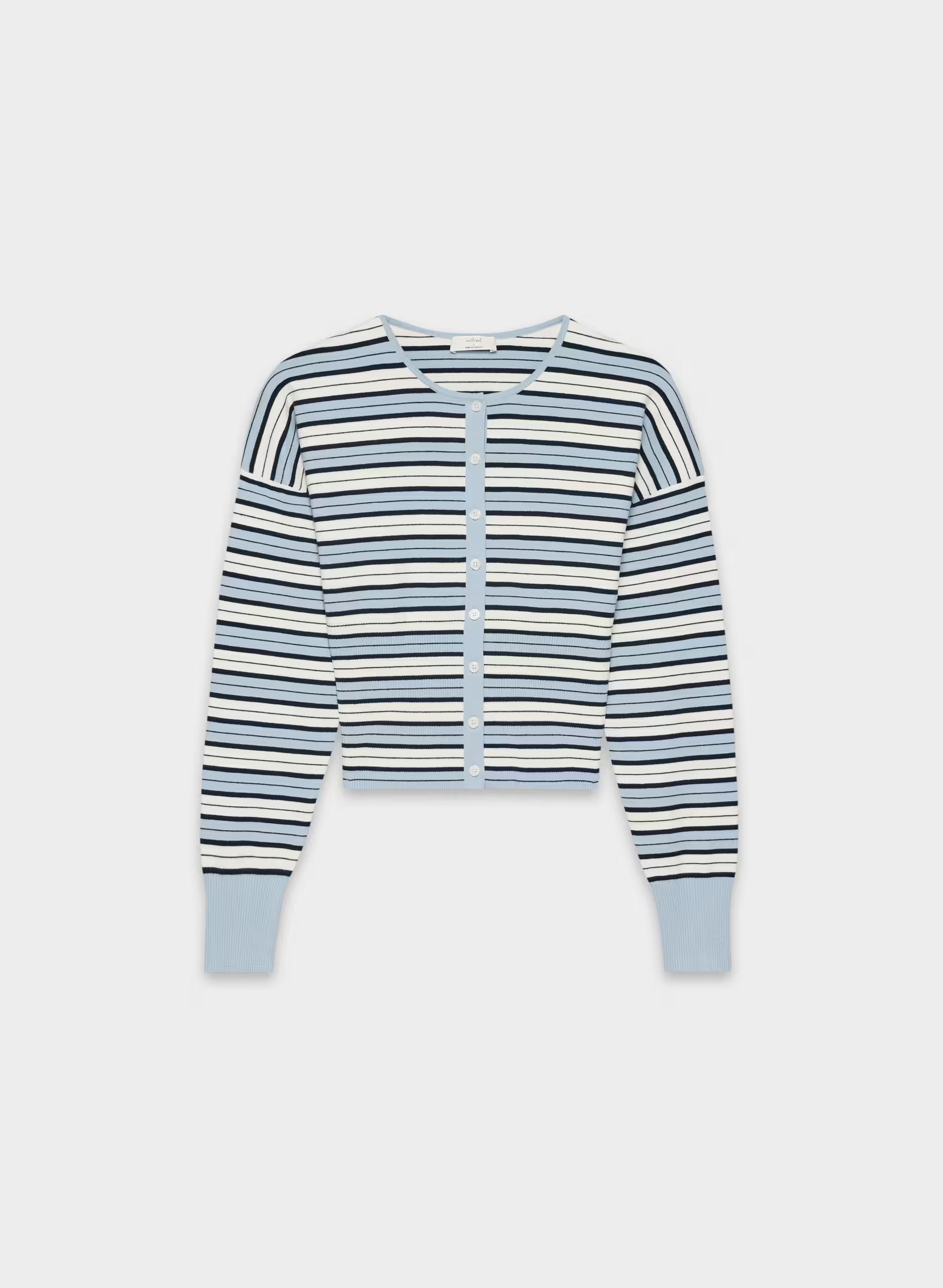 Golightly Cardigan - Wonder Yarn - DEW BLUE /LT BIRCH