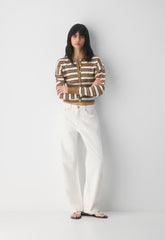 Golightly Cardigan - Wonder Yarn - DESERT SAND/LGHT BRCH