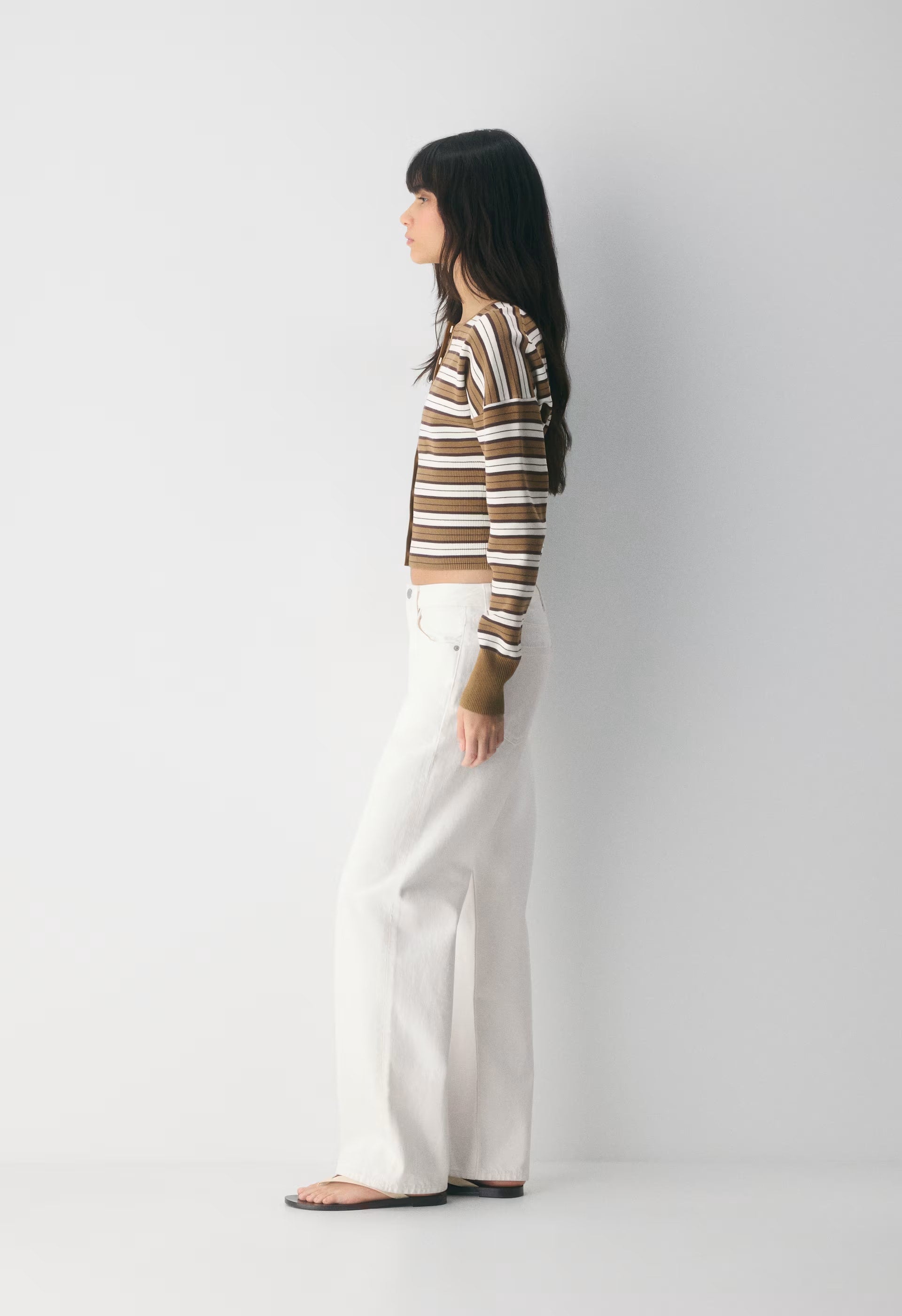 Golightly Cardigan - Wonder Yarn - DESERT SAND/LGHT BRCH