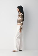 Golightly Cardigan - Wonder Yarn - DESERT SAND/LGHT BRCH