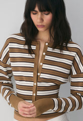 Golightly Cardigan - Wonder Yarn - DESERT SAND/LGHT BRCH