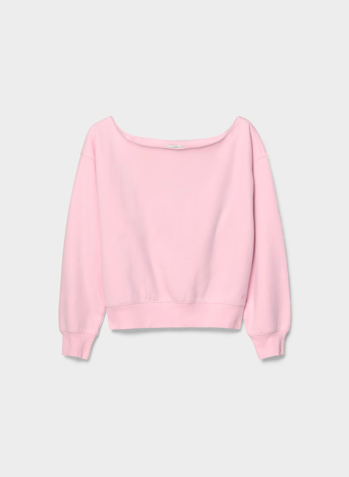 Cozy Sweatfleece BF Off-Shoulder Sweatshirt - MILKSHAKE PINK