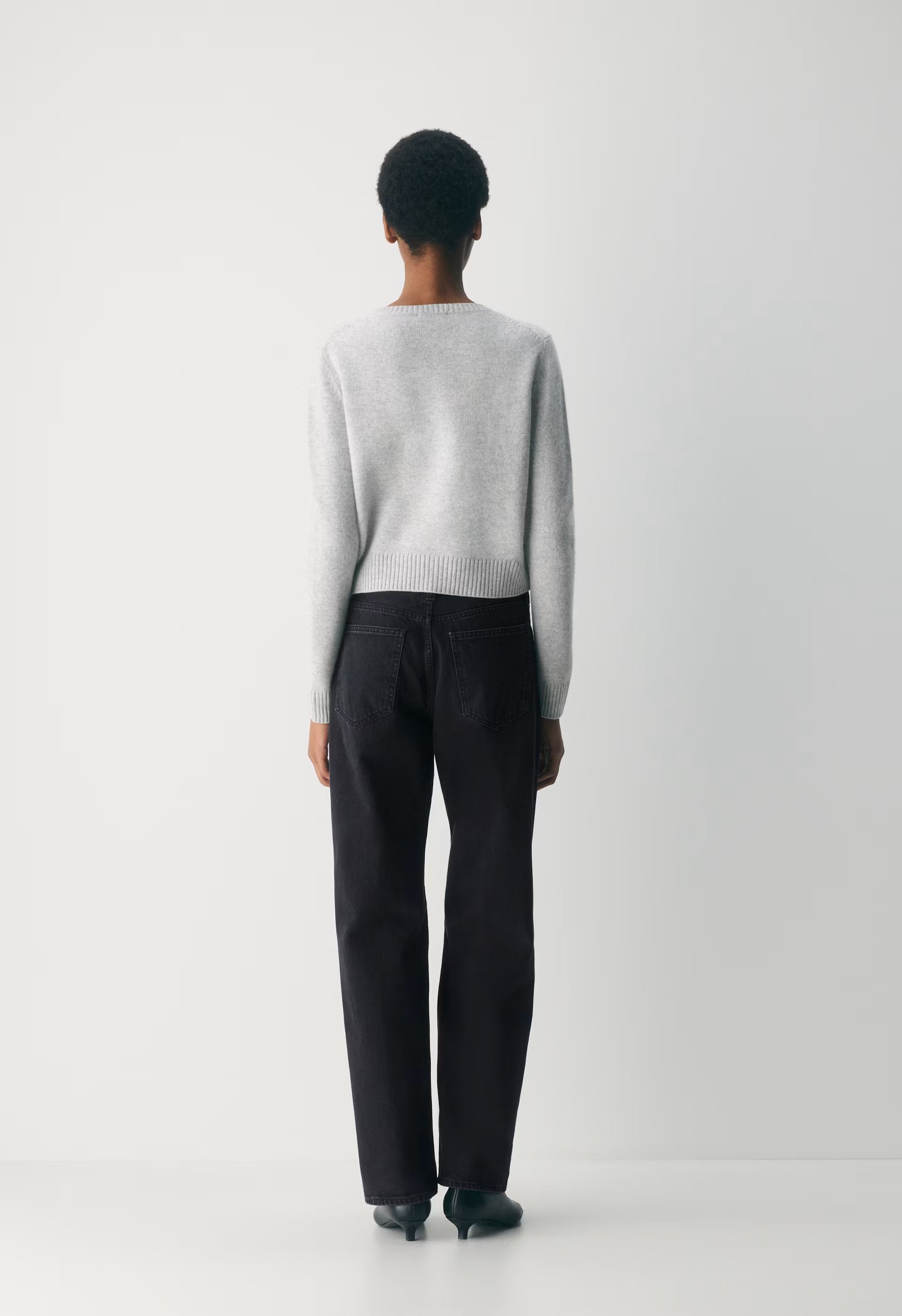 Essential Cashmere Acme Cardigan - HEATHER CHROME