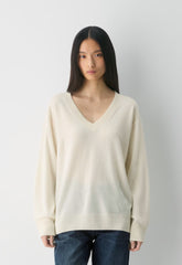 Bare Cashmere Composition Sweater - LIGHT BIRCH