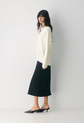 Bare Cashmere Meticulous Sweater - LIGHT BIRCH