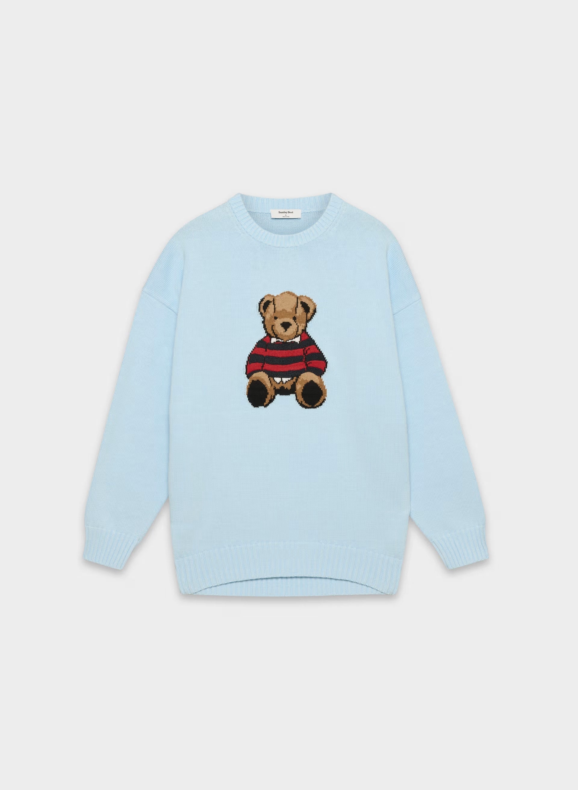 Cotton Charm™ Peggy Icon Sweater - VILLA BLUE/TEDDY BEAR