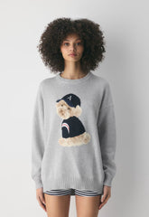 Cotton Charm™ Peggy Icon Sweater - HEATHER CHROME/GEORGE
