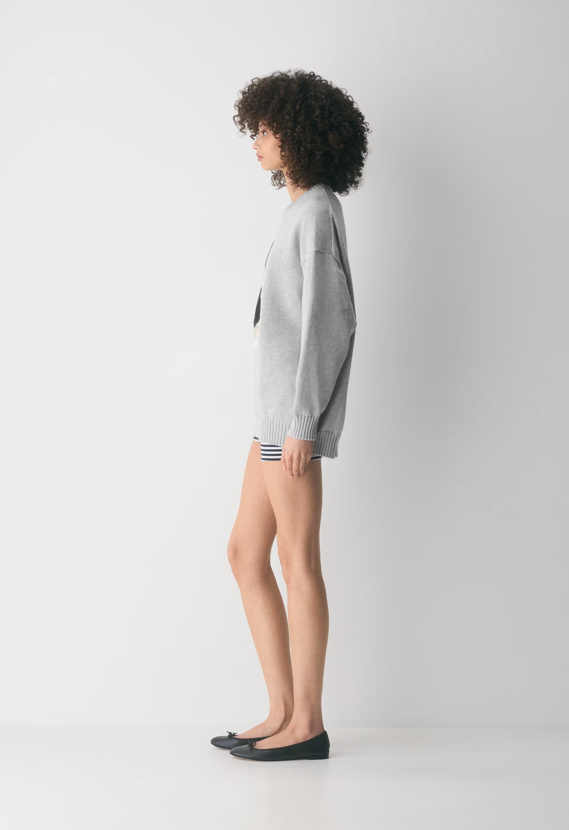 Cotton Charm™ Peggy Icon Sweater - HEATHER CHROME/GEORGE