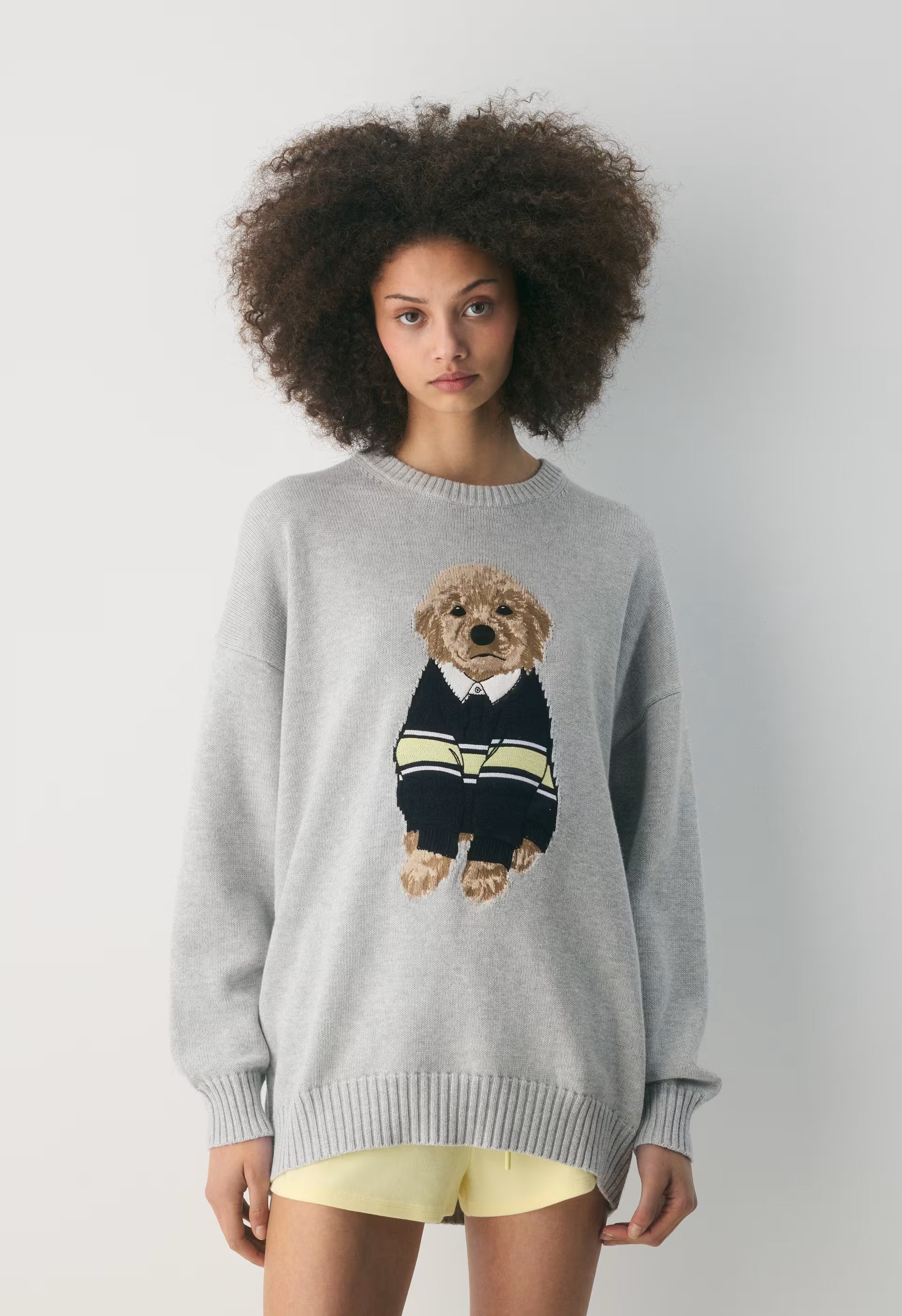 Cotton Charm™ Peggy Icon Sweater - HTHR CHROME /HARLEY