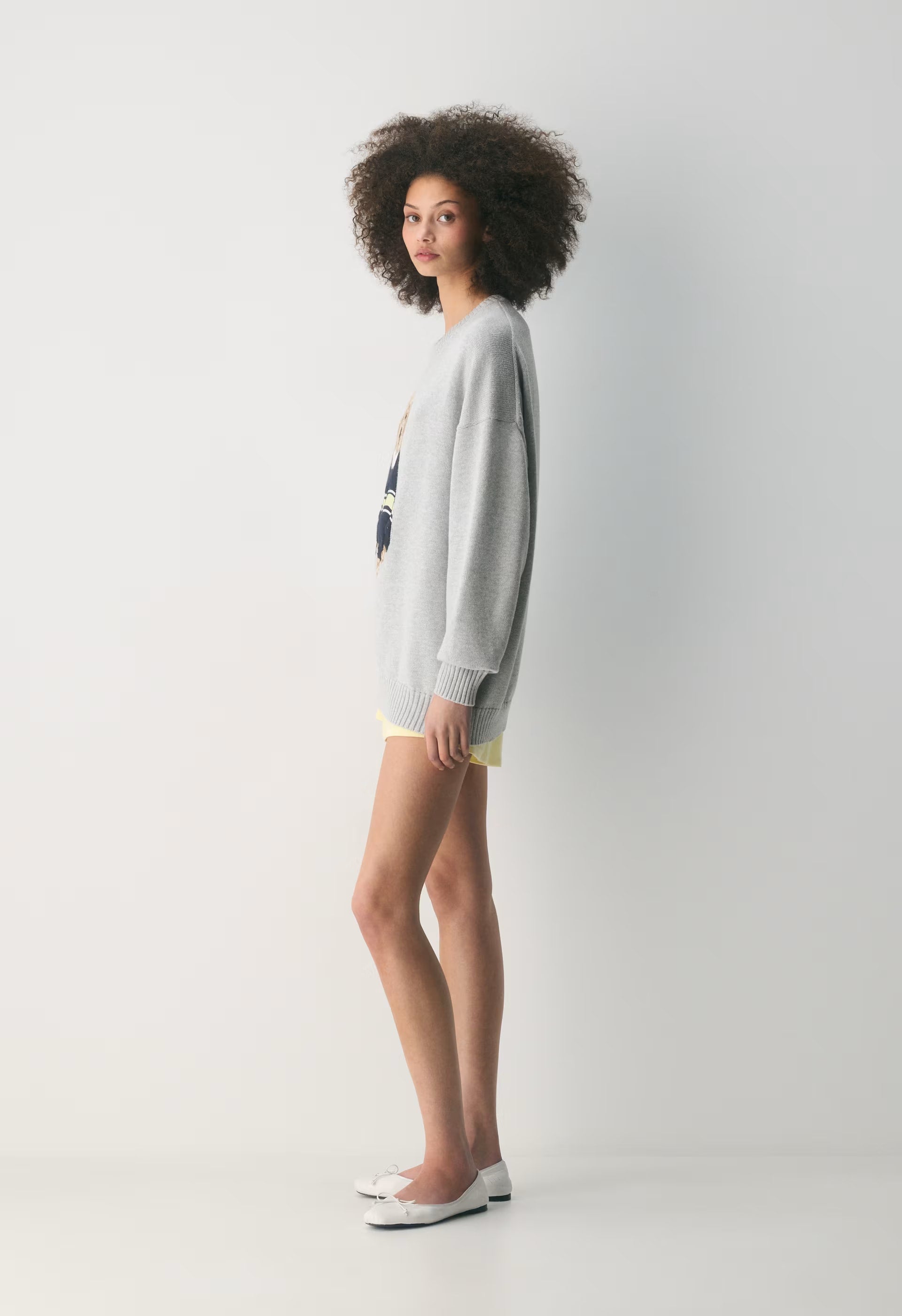 Cotton Charm™ Peggy Icon Sweater - HTHR CHROME /HARLEY