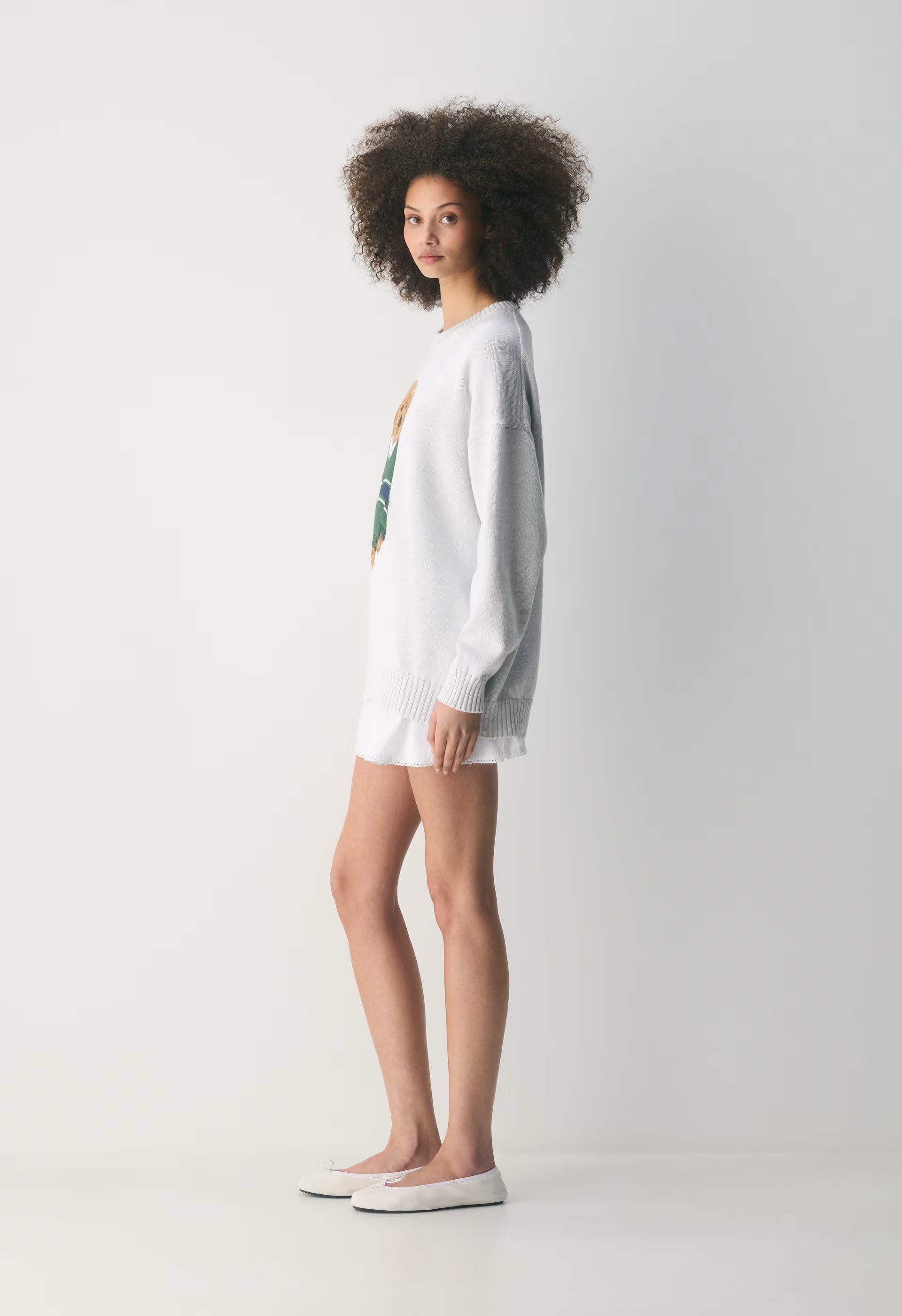 Cotton Charm™ Peggy Icon Sweater - H CLD WHT/HARLEY