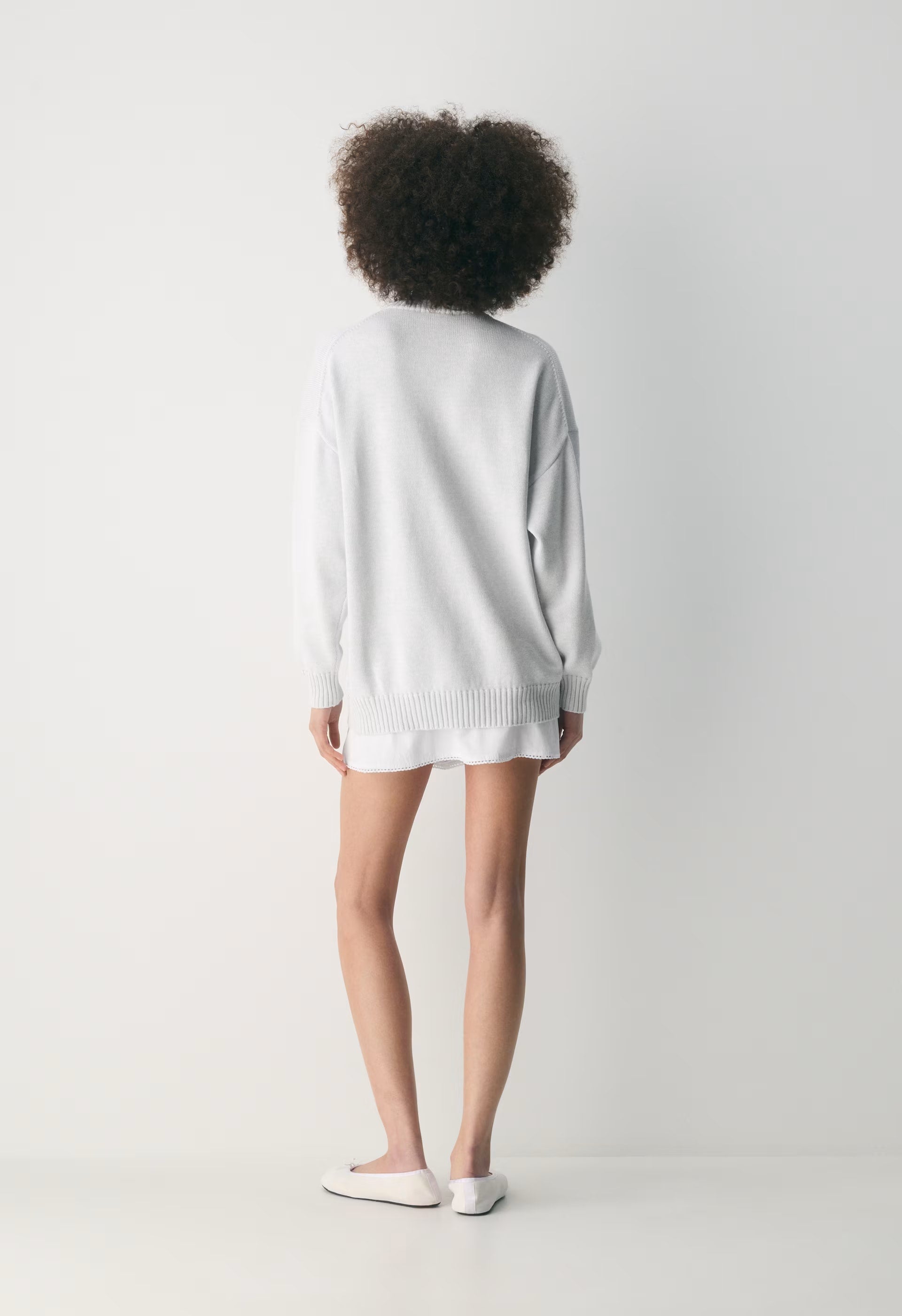 Cotton Charm™ Peggy Icon Sweater - H CLD WHT/HARLEY