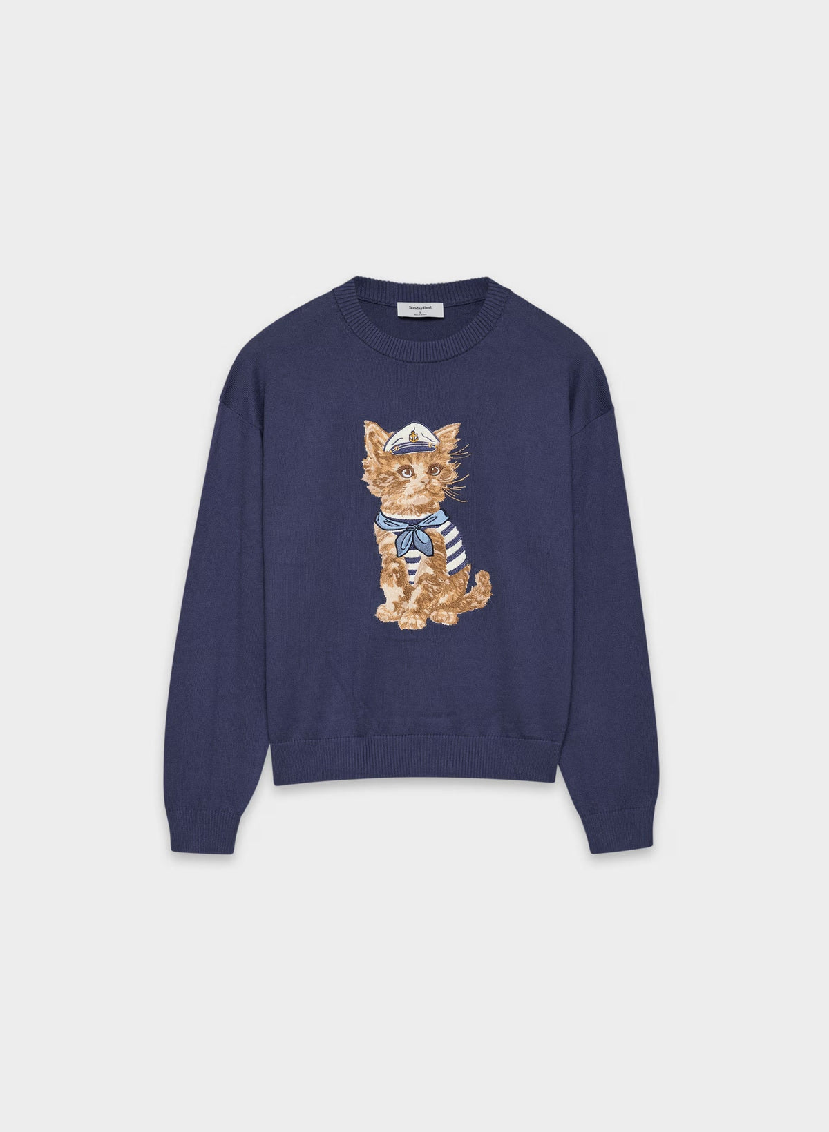 Cotton Charm™ Prep Icon Sweater - HARBOUR NAVY/ BROWN