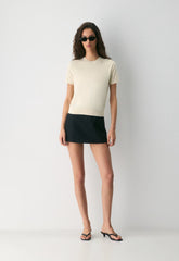 Bloor Shortsleeve Sweater - RICH MOCHA BROWN