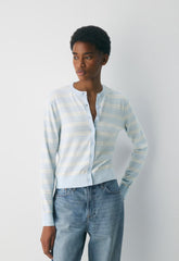 Noteworthy Cardigan - MDDAY BLUE/LGHT BRCH