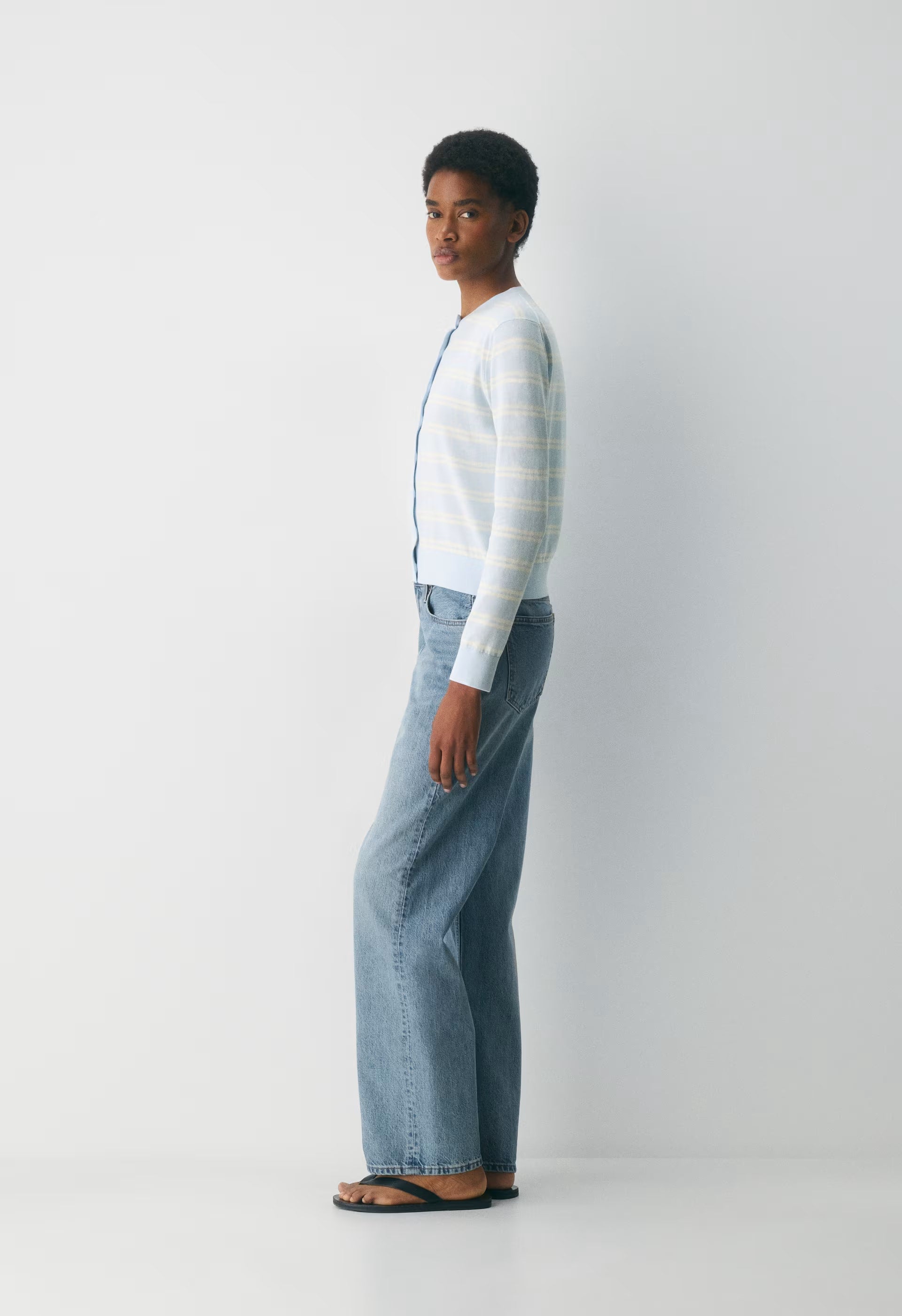 Noteworthy Cardigan - MDDAY BLUE/LGHT BRCH