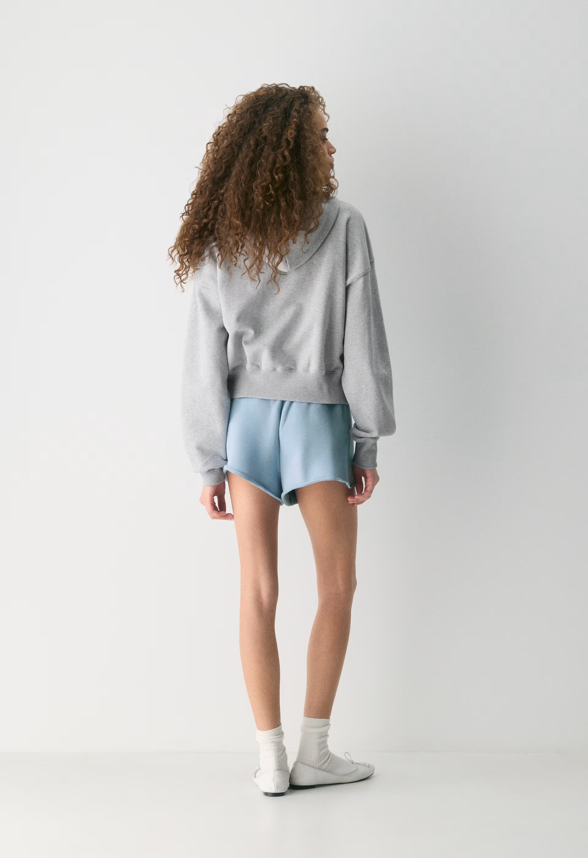 Terry Sweatfleece Boyfriend Boxy Zip Hoodie - HEATHER CHROME